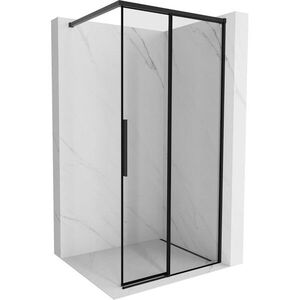 MEXEN/S Rox Sprchová zástěna WALK-IN pravá 120 x 200, černá okraj 8 mm, černá 8C2-120-003-70-70-P obraz