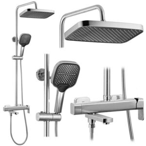 REA Sprchový set Arlo Brush Nickle REA-P7340 obraz