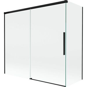 MEXEN/S Rox vanová zástěna 2-křídlová posuvná 170 + 80 x 150, transparent, černá 8C9-170-080-70-00 obraz