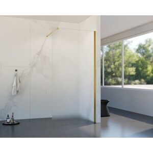 HOPA Walk-in sprchový kout LAGOS GOLD NEW 200 Barva rámu Zlatá, Rozměr A 100, Rozměr C 200, Výplň Matné bezpečnostní sklo 8 mm BCLAGO10BGFN2 obraz