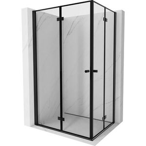 MEXEN/S Mist-F Duo sprchový kout skládací dveře levá 90 x 70, černá okraj, černá 8A6-090L-070P-70-70 obraz