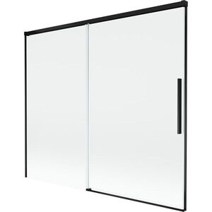 MEXEN/S Rox vanová zástěna 2-křídlová posuvná 180 x 150, transparent, černá 8C9-180-001-70-00 obraz