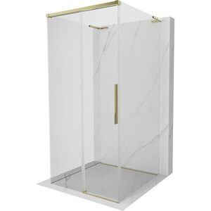 MEXEN/S Rox-3S L sprchový kout 3 stěnný , posuvný 110 x 110, transparent, zlato 8C2L-110-110-50-00-3S obraz