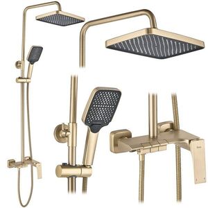 REA Sprchový set JOE Brush Gold REA-P5656 obraz