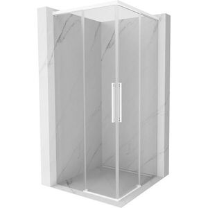 MEXEN/S Rox Duo sprchový kout posuvný 90 x 90, transparent, bílá 8C2D-090-090-20-00 obraz