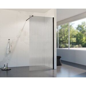 HOPA Walk-in sprchový kout LAGOS BLACK NEW 200 Barva rámu Černá, Rozměr A 100, Rozměr C 200, Výplň Vroubkované bezpečnostní sklo 8 mm BCLAGO10MBPN2 obraz