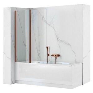 REA Skládací vanová zástěna AGAT-2 80 Brush Copper REA-W5696 obraz