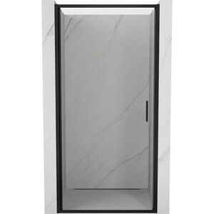 MEXEN Exo sprchové dveře křídlové 55, transparent, černá 817-055-000-70-00 obraz