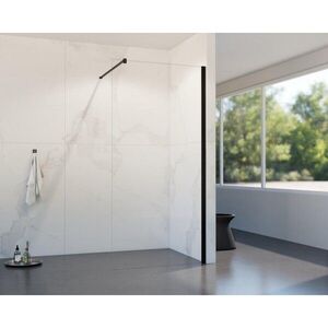 HOPA Walk-in sprchový kout LAGOS BLACK NEW 200 Barva rámu Černá, Rozměr A 115, Rozměr C 200, Výplň Čiré bezpečnostní sklo 8 mm BCLAGO115MBCN2 obraz