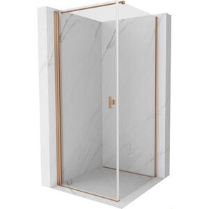 MEXEN/S Mist-B sprchový kout dveře křídlové 90 x 90, transparent, měď kartáčovaná 8A2T-090-090-65-00 obraz