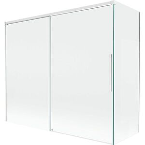 MEXEN/S Rox vanová zástěna 2-křídlová posuvná 180 + 90 x 150, transparent, bílá 8C9-180-090-20-00 obraz