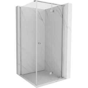 MEXEN/S Mist-F sprchový kout skládací dveře pravá 85 x 85, transparent, chrom 8A6T-085-085-01-00-P obraz