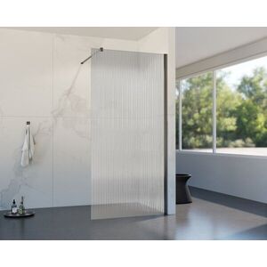 HOPA Walk-in sprchový kout LAGOS GRAFIT NEW 200 Barva rámu Grafit, Doplňky bez doplňku, Rozměr A 120, Rozměr C 200, Výplň Vroubkované bezpečnostní sklo 8 mm BCLAGO12GPN2 obraz