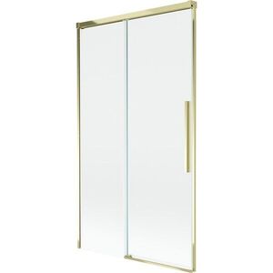 MEXEN/S Rox vanová zástěna 2-křídlová posuvná 100 x 150, transparent, zlatá 8C9-100-001-50-00 obraz