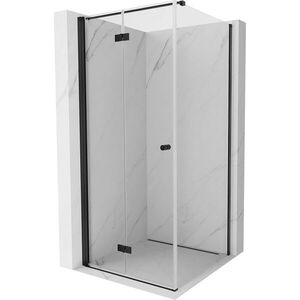 MEXEN/S Mist-F sprchový kout skládací dveře levá 85 x 85, transparent, černá 8A6T-085-085-70-00-L obraz