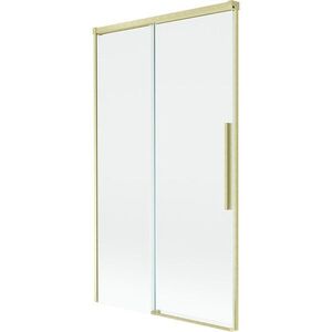 MEXEN/S Rox vanová zástěna 2-křídlová posuvná 100 x 150, transparent, zlatá kartáčovaná 8C9-100-001-55-00 obraz