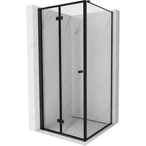 MEXEN/S Mist-F sprchový kout skládací dveře levá 85 x 85, černá okraj, černá 8A6T-085-085-70-70-L obraz