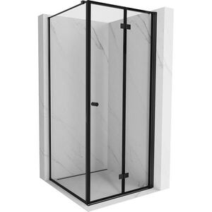 MEXEN/S Mist-F sprchový kout skládací dveře pravá 85 x 85, černá okraj, černá 8A6T-085-085-70-70-P obraz