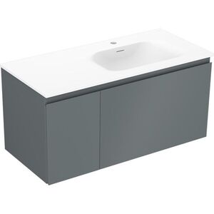 MEXEN/S Orio koupelnová skříňka 100 cm s umyvadlem Vela pravá, 1S, 1D, grafit mat/bílá mat 91A13-10047-3-BBFF66-W23P01 obraz