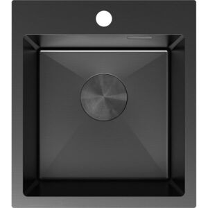 MEXEN Solix ocelový dřez 1-bowl 400 x 450 mm, černá 6401401000-70 obraz