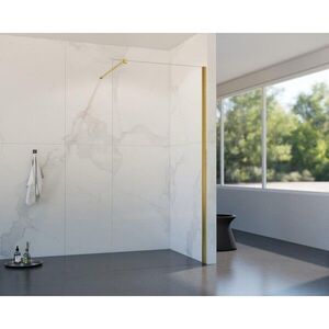 HOPA Walk-in sprchový kout LAGOS GOLD NEW 200 Barva rámu Zlatá, Rozměr A 140, Rozměr C 200, Výplň Čiré bezpečnostní sklo 8 mm BCLAGO14BGCN2 obraz