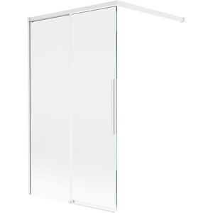 MEXEN/S Rox vanová zástěna 2-křídlová posuvná 100 x 150, transparent, bílá 8C9-100-003-20-00 obraz