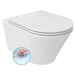 SAPHO PACO SHORT závěsná WC mísa, Rimless, 36x47, 5cm, bílá PZ1012SH obraz