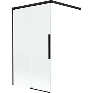 MEXEN/S Rox vanová zástěna 2-křídlová posuvná 100 x 150, transparent, černá 8C9-100-003-70-00 obraz