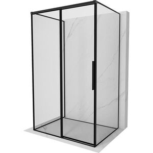 MEXEN/S Rox-3S sprchový kout 3 stěnný , posuvný levá 125 x 75, černá okraj, černá 8C2-125-075-70-70-3S-L obraz