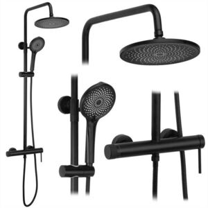 REA Sprchový set Foss Clif Black REA-P5645 obraz