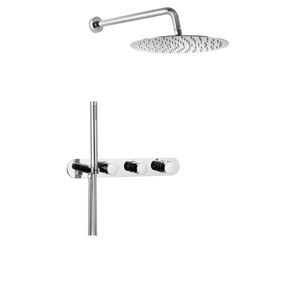 SAPHO Podomítkový sprchový set s termostatickou baterií a držákem ruční sprchy, 2 výstupy, kulatá, chrom MB623-02 obraz