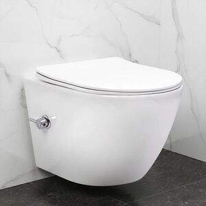 REA Závěsná WC mísa Carlo Lux Rimless s funkcí bidetu REA-C9701 obraz
