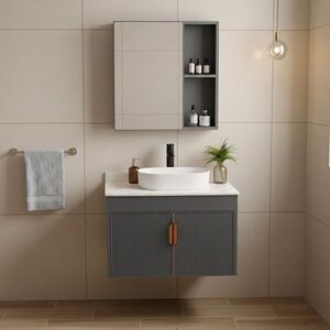 REA Koupelnová sestava nábytku s deskou Modo 60cm Grey REA-M0097 obraz