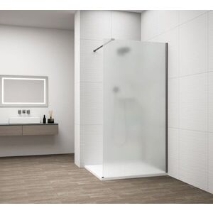 POLYSAN ESCA GUN METAL jednodílná sprchová zástěna k instalaci ke stěně, matné sklo, 700 ES1170-11 obraz