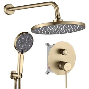 REA Podomítková sprchová sada Lungo Stripe Gold Brush + BOX REA-P9492 obraz