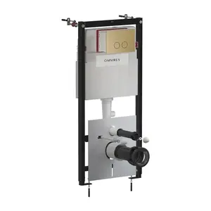 OMNIRES Set: STRONGFRAME podomítkový rám ECO + STEEL-R45 nerez tlačítko, antická hnědá broušená STFWCECO1R45-RBR obraz