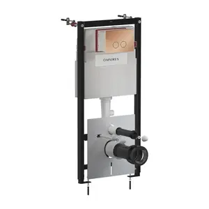 OMNIRES Set: STRONGFRAME podomítkový rám ECO + STEEL-R45 nerez tlačítko, měď lesk STFWCECO1R45-RCP obraz