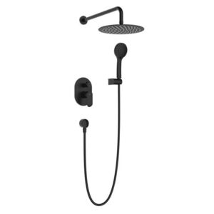Rubineta OLO+ULTRA-2F BLACK, podomítkový sprchový set včetně příslušenství OLBA625057 obraz
