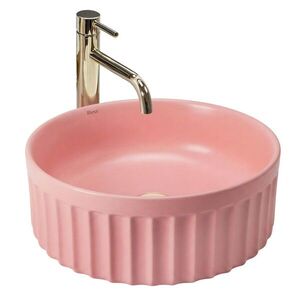 REA Umyvadlo na desku DUO Sweet Pink Matt REA-U3606 obraz