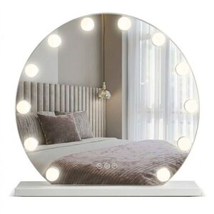 REA Zrcadlo LED HOLLYWOOD White 50 cm HOM-12016 obraz