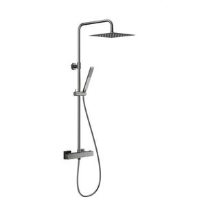 KFA Sprchový sloup Logon s baterií sprchovou, termostatickou, premium, PVD gunmetal šedá 5746-920-61 obraz