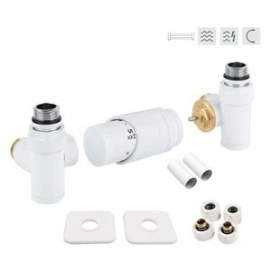 HOPA INTEGRATO-SADA, universální rohový ventil s mosaznou rozetou 2 ks Barva Bílá RDINTEGSADAMRW obraz