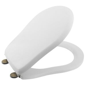 KERASAN RETRO WC sedátko Soft Close, bílá/bronz 108601N obraz