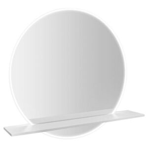 SAPHO VISO kulaté zrcadlo s LED osvětlením a policí ø 60cm, bílá mat VS060-02 obraz