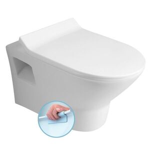 Bruckner IMOGEN závěsná WC mísa, Rimless, 36x50cm, bílá 201.508.0 obraz