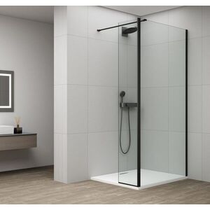 POLYSAN ESCA BLACK MATT sprchová zástěna, fixní sklo 700 otočný panel 600 ES3A70B60B obraz