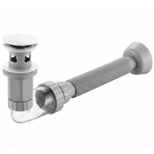 REA Umyvadlový sifon s univerzální výpustí click-clack Flow White REA-A9493 obraz