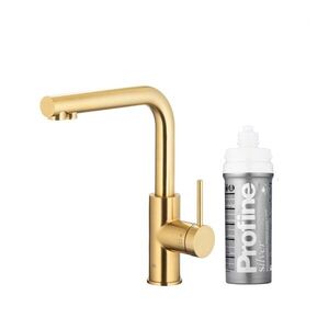 KFA Duero pure basic, filtrující s otočnou výtokovou armaturou, PVD broušené světlé zlato + profine silver s 6623-914-39 obraz