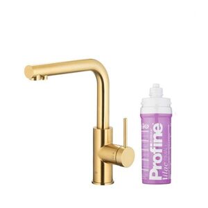 KFA Duero pure basic, filtrující s otočnou výtokovou armaturou, broušené světlé zlato + profine lilac s 6623-915-39 obraz