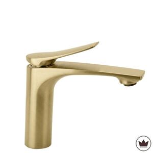 REA Umyvadlová baterie PREMIUM Vision Gold Brush Low REA-B6342 obraz